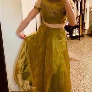 Boho traditional two piece dress